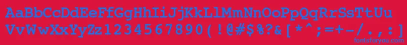 Jai-fontti – siniset fontit punaisella taustalla