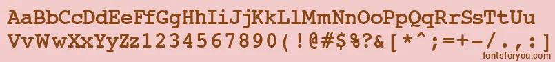 Jai-fontti – ruskeat fontit vaaleanpunaisella taustalla