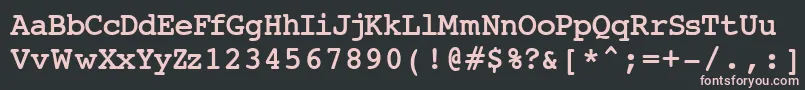 Jai Font – Pink Fonts on Black Background