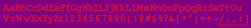 Jai Font – Red Fonts on Purple Background