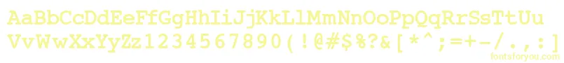 Jai-fontti – keltaiset fontit valkoisella taustalla