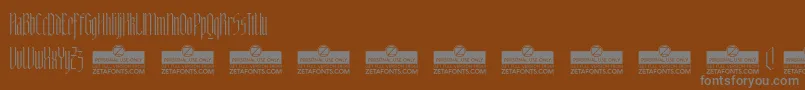 Weitere Informationen zur AdlibitumLightTrial-Schriftart AdlibitumLightTrial-Schriftart – Graue Schriften auf braunem Hintergrund