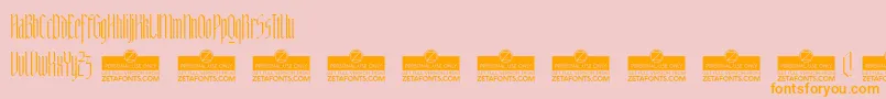 AdlibitumLightTrial Font – Orange Fonts on Pink Background