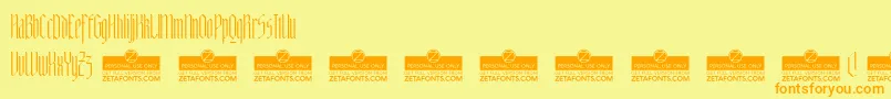 AdlibitumLightTrial Font – Orange Fonts on Yellow Background