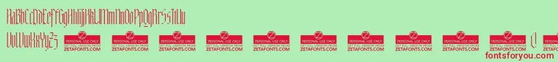 AdlibitumLightTrial Font – Red Fonts on Green Background