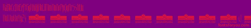 AdlibitumLightTrial Font – Red Fonts on Purple Background