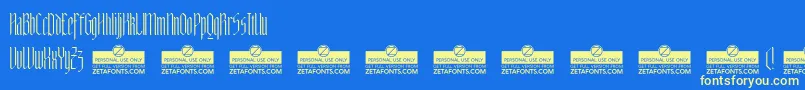 AdlibitumLightTrial Font – Yellow Fonts on Blue Background