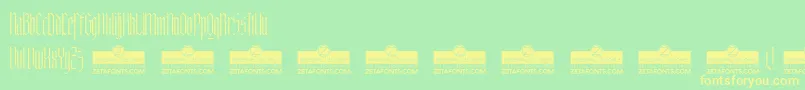 AdlibitumLightTrial Font – Yellow Fonts on Green Background