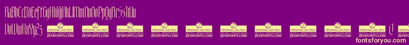 AdlibitumLightTrial Font – Yellow Fonts on Purple Background