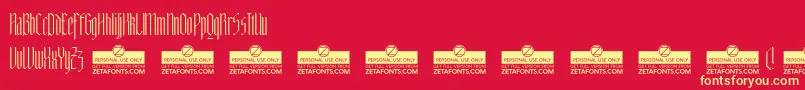 AdlibitumLightTrial Font – Yellow Fonts on Red Background