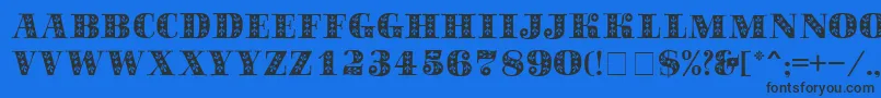SapphireСЃ Font – Black Fonts on Blue Background