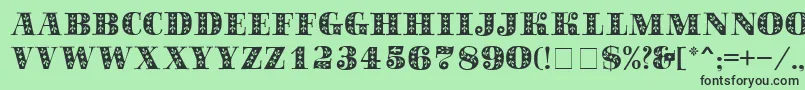 フォントSapphireСЃ – 緑の背景に黒い文字