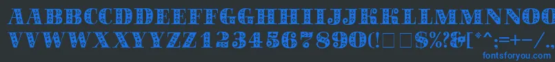 SapphireСЃ-Schriftart – Blaue Schriften auf schwarzem Hintergrund