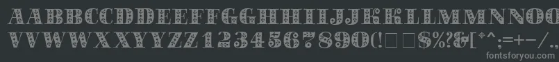 SapphireСЃ-fontti – harmaat kirjasimet mustalla taustalla