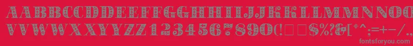 SapphireСЃ Font – Gray Fonts on Red Background