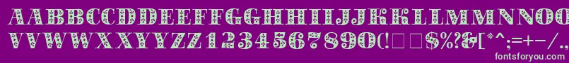 SapphireСЃ Font – Green Fonts on Purple Background