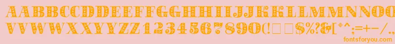 SapphireСЃ-Schriftart – Orangefarbene Schriften auf rosa Hintergrund