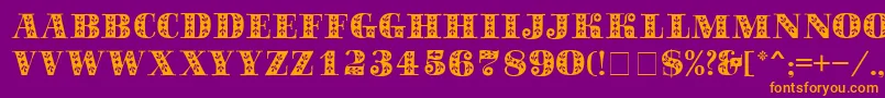 SapphireСЃ Font – Orange Fonts on Purple Background