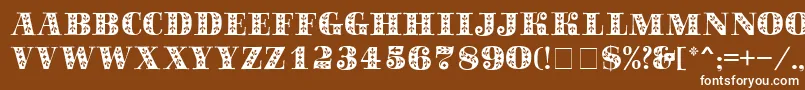 SapphireСЃ Font – White Fonts on Brown Background