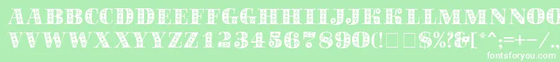 SapphireСЃ Font – White Fonts on Green Background