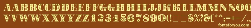 SapphireСЃ Font – Yellow Fonts on Brown Background