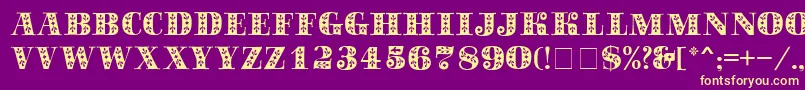 SapphireСЃ Font – Yellow Fonts on Purple Background