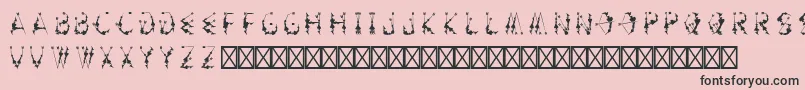 ArtemiscurseRegular-Schriftart – Schwarze Schriften auf rosa Hintergrund