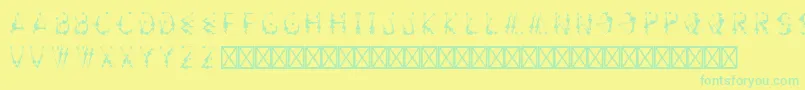 ArtemiscurseRegular-Schriftart – Grüne Schriften auf gelbem Hintergrund