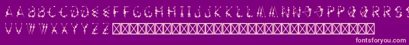 fuente ArtemiscurseRegular – Fuentes Rosadas Sobre Fondo Morado