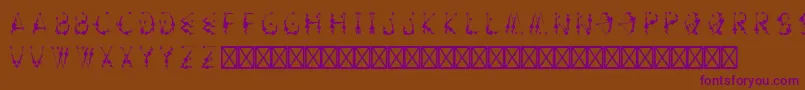 ArtemiscurseRegular-Schriftart – Violette Schriften auf braunem Hintergrund