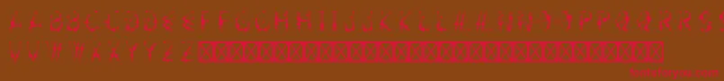 ArtemiscurseRegular Font – Red Fonts on Brown Background