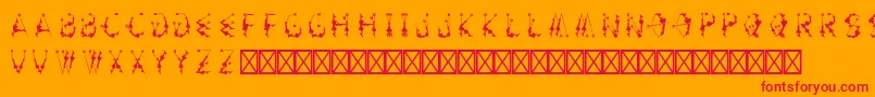 ArtemiscurseRegular Font – Red Fonts on Orange Background