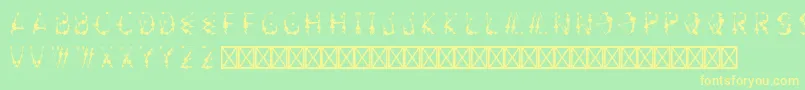 ArtemiscurseRegular-Schriftart – Gelbe Schriften auf grünem Hintergrund