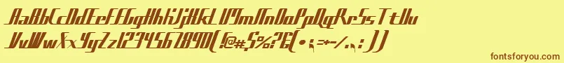 Sadfilms Font – Brown Fonts on Yellow Background