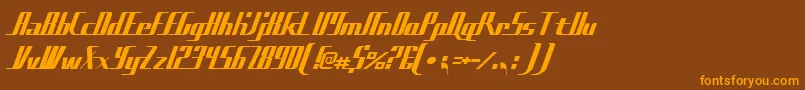 Sadfilms Font – Orange Fonts on Brown Background