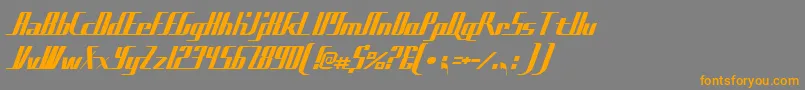 Police Sadfilms – polices orange sur fond gris