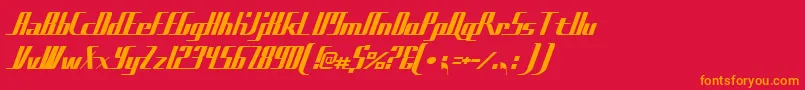 Sadfilms Font – Orange Fonts on Red Background