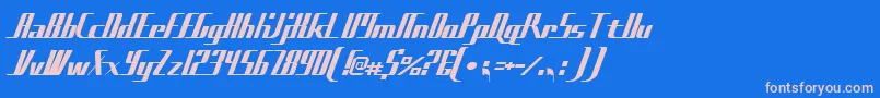 Sadfilms Font – Pink Fonts on Blue Background
