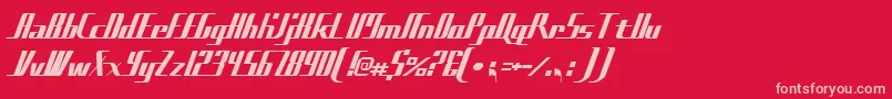 Sadfilms Font – Pink Fonts on Red Background