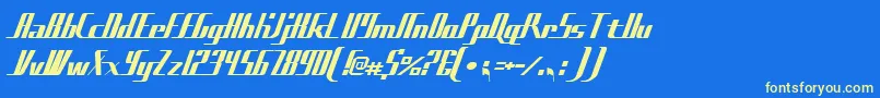 Sadfilms Font – Yellow Fonts on Blue Background
