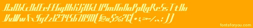 Sadfilms Font – Yellow Fonts on Orange Background