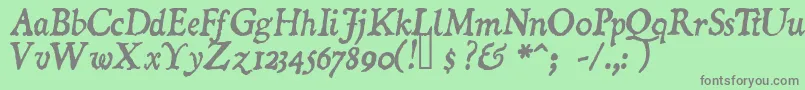 DominicanItalic Font – Gray Fonts on Green Background