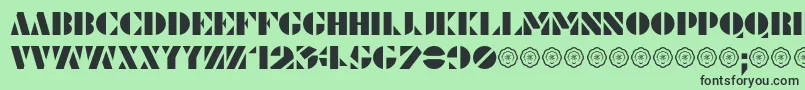 LePochoir Font – Black Fonts on Green Background