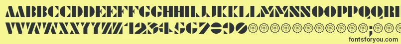 LePochoir Font – Black Fonts on Yellow Background