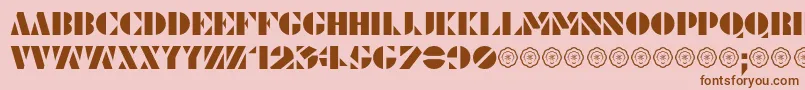 LePochoir Font – Brown Fonts on Pink Background