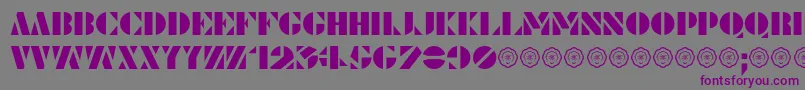 LePochoir Font – Purple Fonts on Gray Background