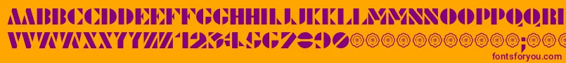 LePochoir Font – Purple Fonts on Orange Background