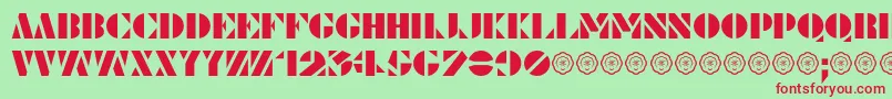 LePochoir Font – Red Fonts on Green Background