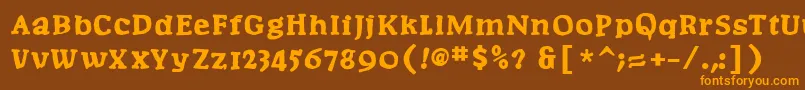 Police Postertypes – polices orange sur fond brun