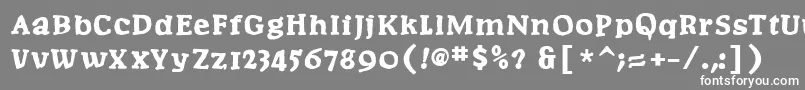 Postertypes Font – White Fonts on Gray Background
